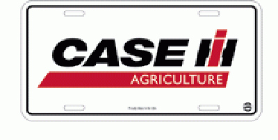 Case IH Agriculture Logo White License Plate - tractorup2