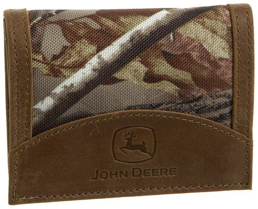 John Deere Mens Tri Fold Wallet In Gift Box, Camouflage - tractorup2