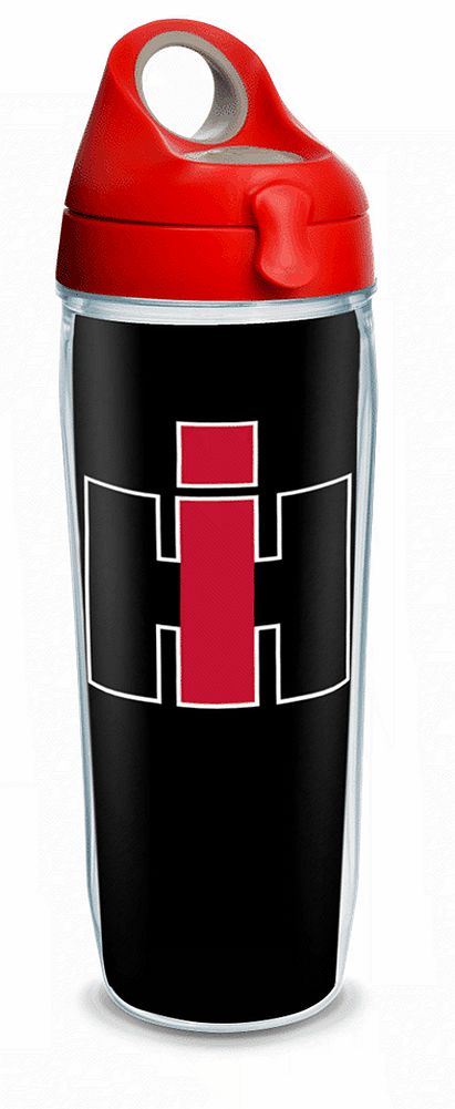 Tervis Case IH 24 OZ Water Bottle with Red Lid, Black