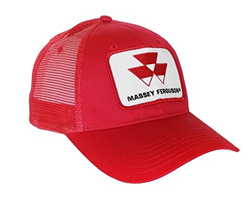 Red Massey Ferguson Tractor Logo Hat with Mesh Back - tractorup2
