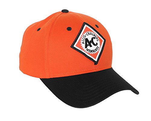 Allis Chalmers Hat, Vintage Milwaukee Logo, Orange and Black - tractorup2