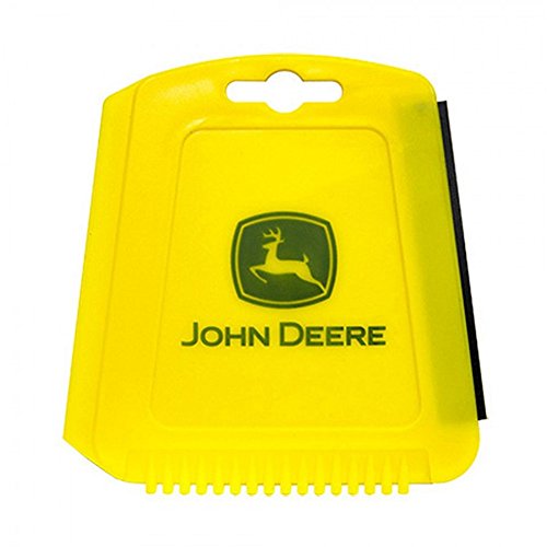 John Deere 3-in-1 Ice Scraper, Yellow - tractorup2