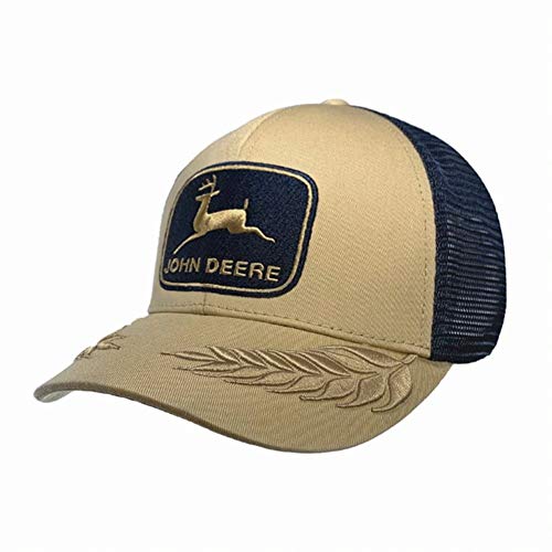 John Deere Twill Mesh Back Trucker Hat, Navy