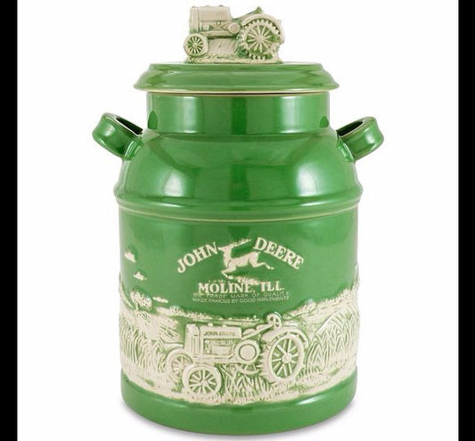 John Deere Milk Can Cookie Jar - tractorup2