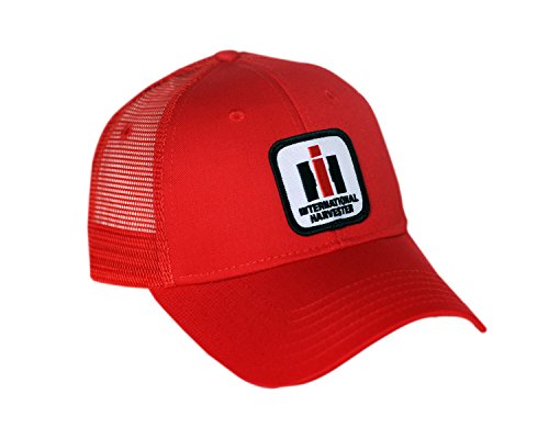 International Harvester IH Logo Hat, red mesh - tractorup2