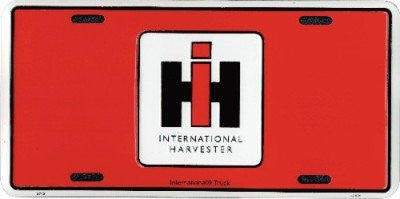 International Harvester Red License Plate - tractorup2