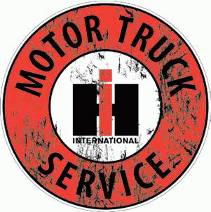 International Truck Service Round Vintage Sign - tractorup2