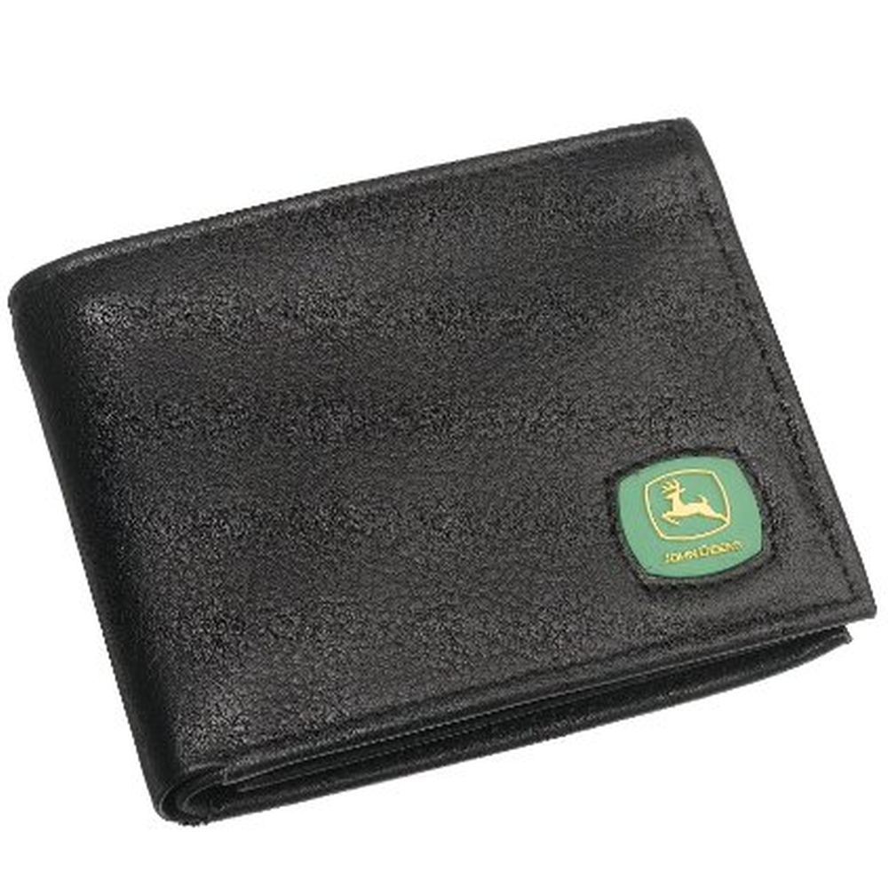 John Deere Men's Black Passcase Wallet - tractorup2