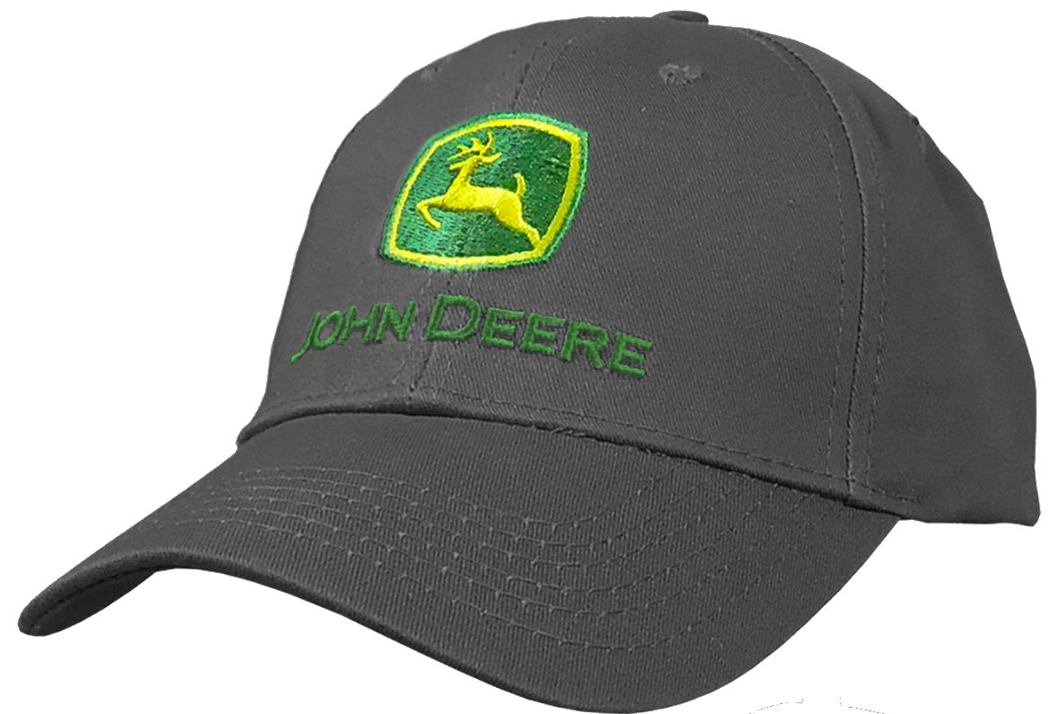 John Deere Men's Trademark Logo Core Baseball Cap, Charcoal, One Size