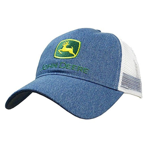 John Deere Blue Denim Mesh Hat - tractorup2