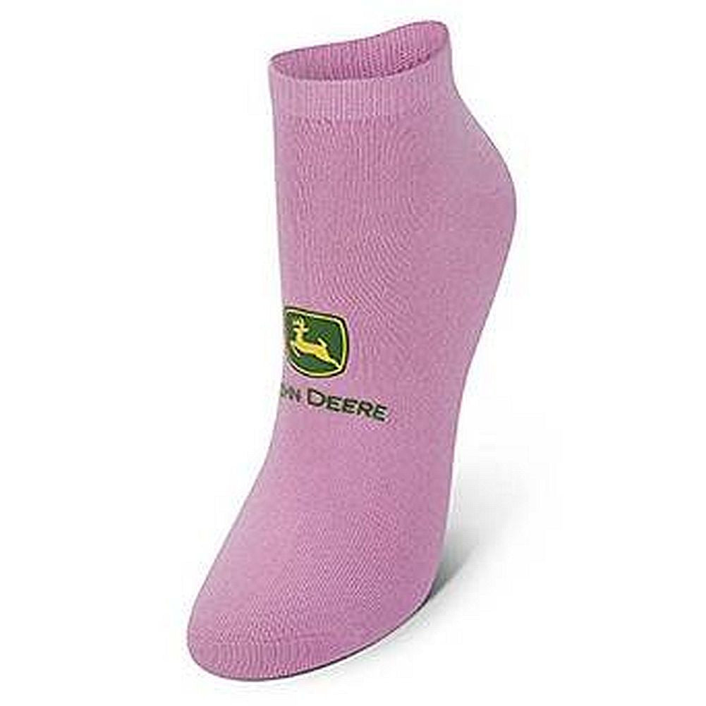 John Deere Women's Pink Ankle Socks - tractorup2