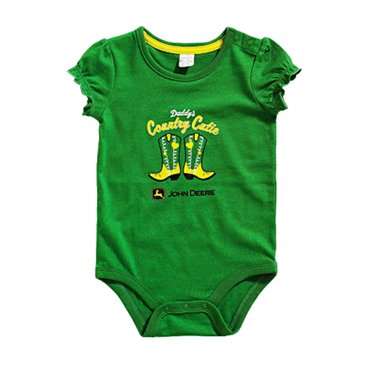 John Deere Newborn "Country Cutie" Short Sleeved Onesie - tractorup2