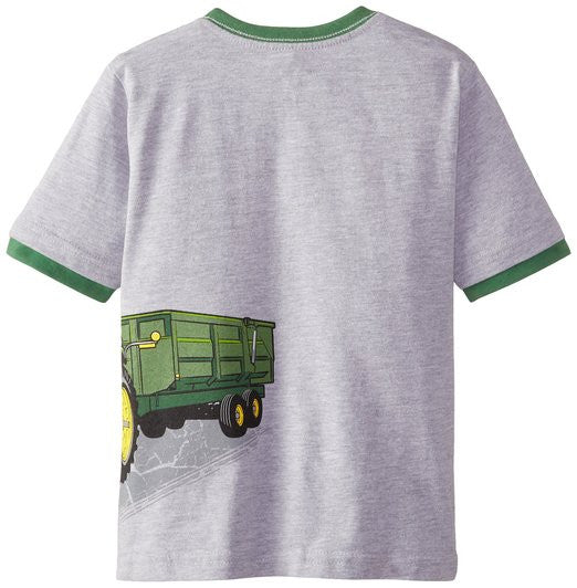 John Deere Little Boys Short Sleeved Wrap Tractor Tee - tractorup2